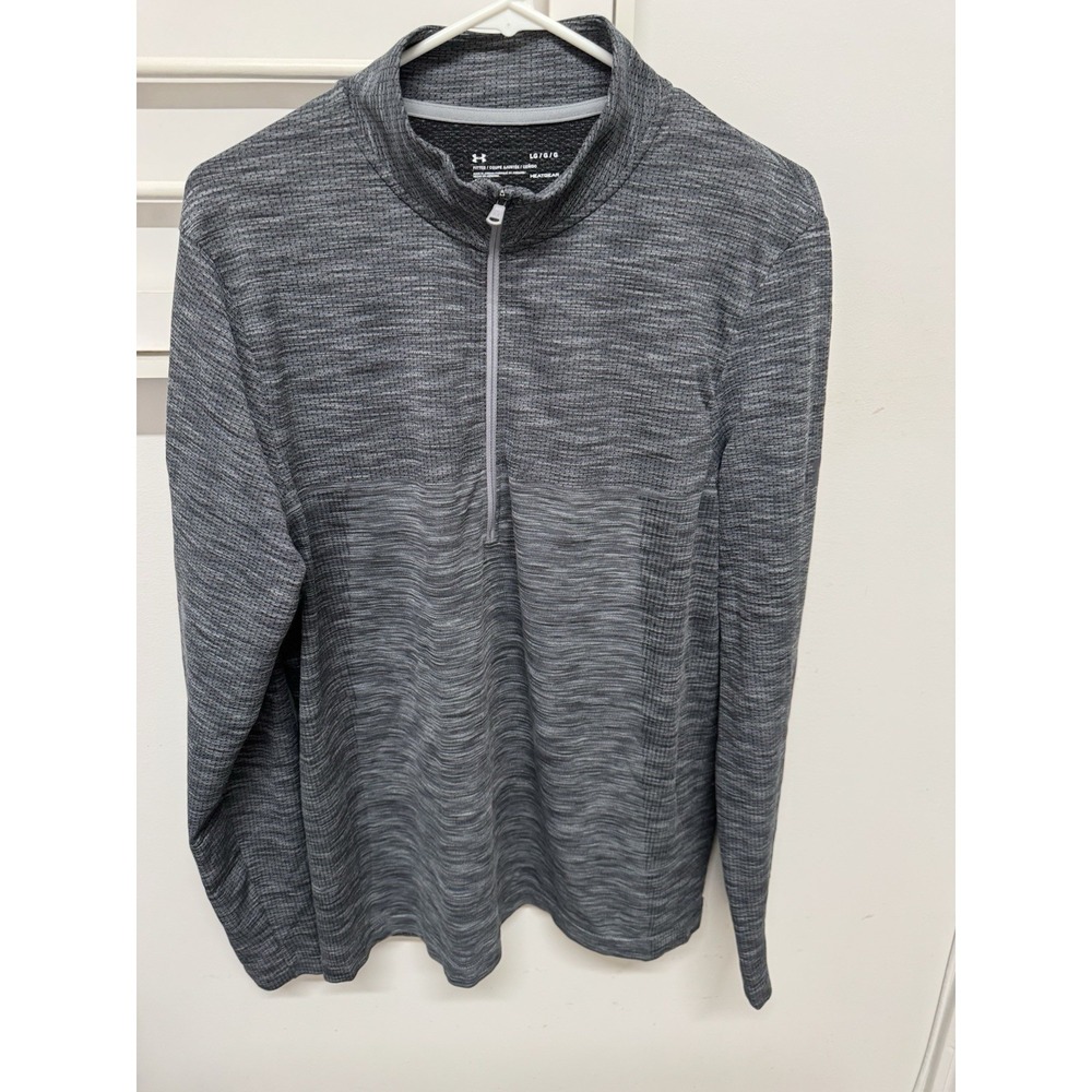 UNDER‎ ARMOUR HEAT GEAR 1/4 ZIP  Gray Men's Large Slim Fit